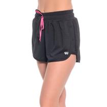 Shorts Wunder Feminino com recorte Lateral Preto Shorts Wunder Feminino com recorte Lateral Preto
