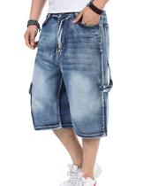Shorts Yeokou masculinos folgados, hip hop, jeans de trabalho Shorts Yeokou masculinos folgados, hip hop, jeans de trabalho