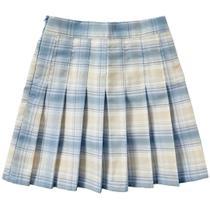 Shorts Yewsea para mulheres e meninas, patinadora de tênis, xadrez azul claro