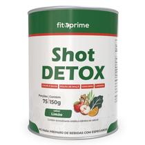 Shot Detox com Especiarias Poupa de Maçã Gengibre Laranja Couve e Salsa Sabor Limão 150g Fitoprime
