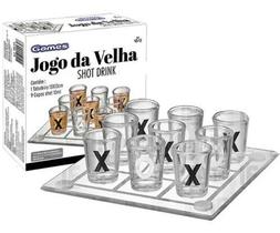 Shot Drink Jogo Da Velha 20x20 De Vidro Copos 20ml Tequila