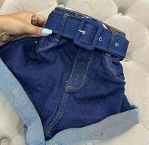 Shots jeans feminino cintura alta