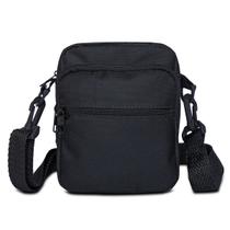 Shoulde Bag Preta Lisa Bolsa Pochete Transversal 3 Divisórias Shoulde Bag Preta Lisa Bolsa Pochete Transversal 3 Divisórias