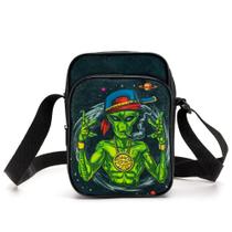 Shoulder Bag Alien Bboy Pequena Necessaire Transversal Preta