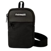 Shoulder Bag Bolsa Pochete Necessaire Transversal de Ombro Tiracolo Treino Esportivo Preto