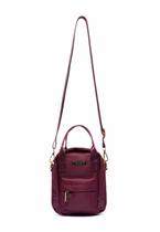 Shoulder Bag Feminina Bolsa Transversal Reforçada Cor Bordô Desenho Do Tecido Lisa