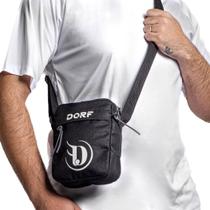 Shoulder Bag Lateral Transversal Unissex Dorf Lona Premium Preto