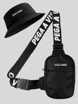 Shoulder Bag Masculina Mini Bolsa Necessaire Basica + Chapeu Bucket Pega a Visão Shoulder Bag Masculina Mini Bolsa Necessaire Basica + Chapeu Bucket Pega a Visão