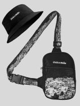 Shoulder Bag Masculina Mini Bolsa Necessaire Favela + Chapeu Bucket Shoulder Bag Masculina Mini Bolsa Necessaire Favela + Chapeu Bucket