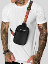 Shoulder Bag Masculina Mini Bolsa Transversal Necessaire Alça Grafitte