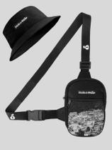 Shoulder Bag Mini Bolsa Necessaire Transversal Favela + Chapeu Bucket