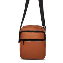 Shoulder Bag Mini Bolsa Transversal Material Sintético Caramelo Alça Regulável