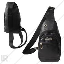 Shoulder bag pochete transversal preto masculino