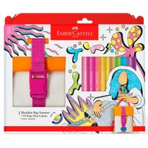 Shoulder Bag Summer Rosa + 10 Fine Pen - Faber-Castell Shoulder Bag Summer Rosa + 10 Fine Pen - Faber-Castell