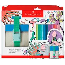 Shoulder Bag Summer Verde + 10 Fine Pen - Faber-Castell Shoulder Bag Summer Verde + 10 Fine Pen - Faber-Castell