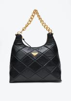 Shoulder couro matelassê preto u 538sh000129