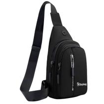 ShoulderBag Alça Transversal Fone de Ouvido Casual Ombro Tiracolo Pochete Mini Bolsa Esportiva Masculina Impermeável Pequena