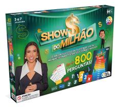 Show do Milhão Brinquedo Tabuleiro Jogo com Cartas Diversão Família Quiz Educativo Perguntas Respostas Infantil