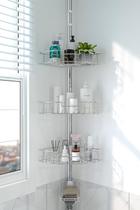 Shower Caddy DAKEPOLE Corner Tension Pole em aço inoxidável