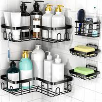Shower Caddy Moforoco em forma de L, ângulo reto de 90 graus, preto Shower Caddy Moforoco em forma de L, ângulo reto de 90 graus, preto