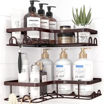 Shower Caddy Sakugi Corner, pacote com 2 unidades, aço inoxidável marrom Shower Caddy Sakugi Corner, pacote com 2 unidades, aço inoxidável marrom