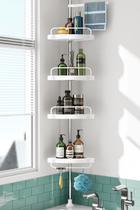 Shower Caddy Tension Pole HAMITOR, organizador à prova de ferrugem de 4 camadas Shower Caddy Tension Pole HAMITOR, organizador à prova de ferrugem de 4 camadas