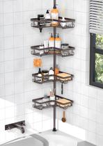 Shower Caddy Tension Pole KEGII de 4 camadas à prova d'água