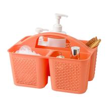 Shower Caddy UJOLY Portable Plastic com alça laranja Shower Caddy UJOLY Portable Plastic com alça laranja