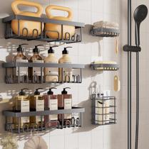 Shower Caddy Veken, impermeável, à prova de ferrugem, pacote com 6 unidades com suporte de sabonete
