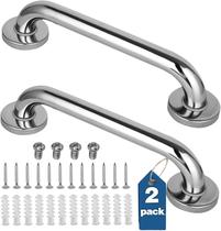 Shower Grab Bar Gotega em aço inoxidável de 30 cm, pacote com 2 Shower Grab Bar Gotega em aço inoxidável de 30 cm, pacote com 2