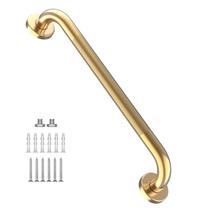 Shower Grab Bar Munzong, antiderrapante, aço inoxidável dourado de 24 polegadas