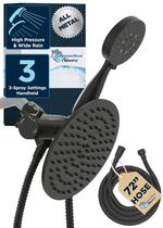 Shower Head Combo HammerHead Showers Dual Mate Black de 8 polegadas