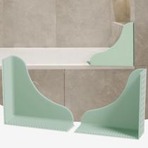 Shower Splash Guard Roslim, pacote com 2 unidades, silicone verde menta