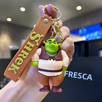 Shrek 3D Silicone Chaveiro Kawaii Bonito Monstro De Desenho Animado Para Crianças Presentes De