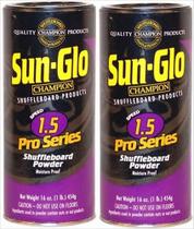 Shuffleboard Powder Wax Sun-Glo, pacote duplo de 1,5 velocidades, 454g