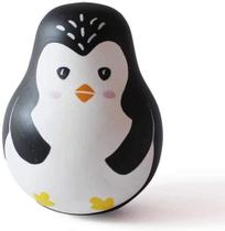 Shumee - Brinquedo pinguim roly poly wobble de madeira - Brinquedos Montessori Tumbler - (Presentes para idade 6 9 12 18 meses meninas meninos)