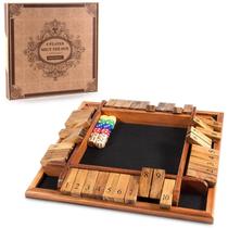 Shut The Box Dice Game AMEROUS 1-4 jogadores com 12 dados de 30 cm