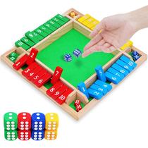 Shut The Box Dice Game CRETVIS de 12 polegadas para 1-4 jogadores Shut The Box Dice Game CRETVIS de 12 polegadas para 1-4 jogadores