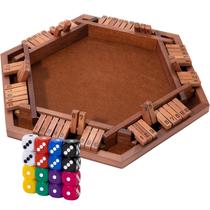 Shut The Box Game MNYUN para 2-6 jogadores com placa de madeira