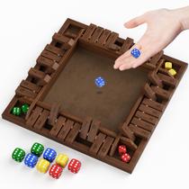 Shut The Box Game PRIMBARBER Wooden para 1-4 jogadores com 8 dados