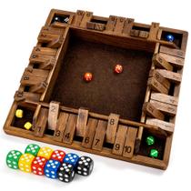 Shut The Box Game ropoda 4-Way 35cm para crianças e adultos com 8 dados
