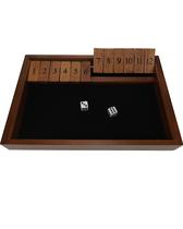 Shut The Box Game WE Games de madeira de 13,5 polegadas com 12 peças numéricas