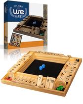 Shut The Box Game WE Games para 4 jogadores com 10 peças numéricas e 8 dados