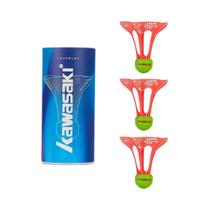 Shuttlecock De Praia Para Exterior 3 Peças Kawasaki Badminton Airshuttle 20 Bolas De Plástico Nylon