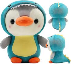 shxx 10 polegadas bonito dinossauro pinguim pelúcia travesseiro pelúcia brinquedo va