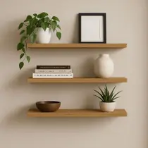 Si- 1 prateleira madeirada 60x20 suporte invisível de parede para organização de quarto escola sala