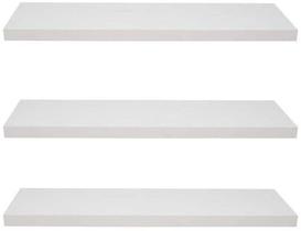 Si- 3 prateleiras suporte invisível de parede branca 80x15 para organização de quarto Si- 3 prateleiras suporte invisível de parede branca 80x15 para organização de quarto