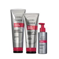 Siàge Glow Expert: Shampoo 250ml + Condicionador 200ml + Balm Disciplinante 100ml Eudora