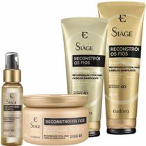 Siáge Kit Eudora Reconstrução Capilar + Oleo Argan Reparador Danos