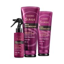 Siàge Pro Cronology: Shampoo 250ml + Condicionador 200ml + Leave In Memorizador 100ml